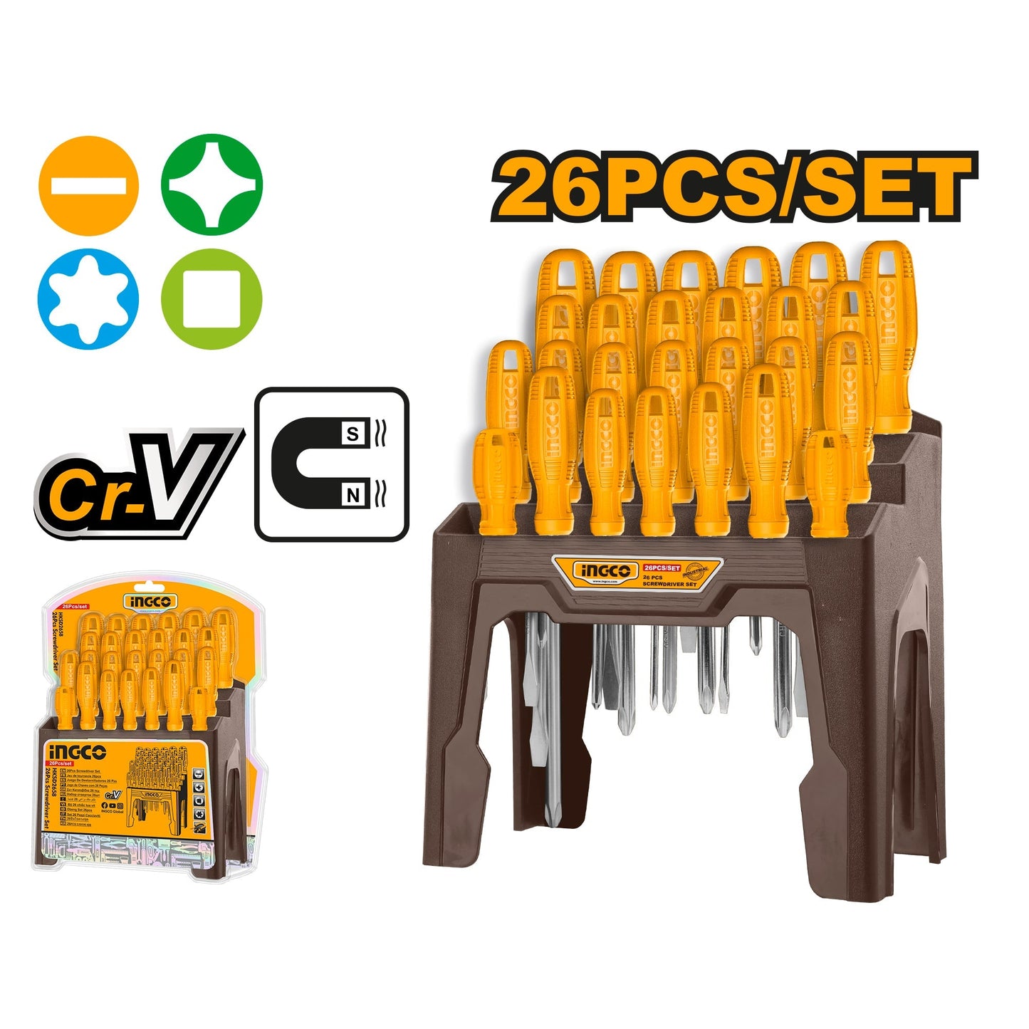 INGCO SET DE 26 TOURNEVIS [HKSD2658]
