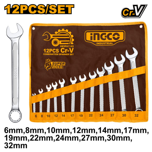 INGCO SET DE 12 CLES MIXTES 6 32 MM [HKSPA1143]
