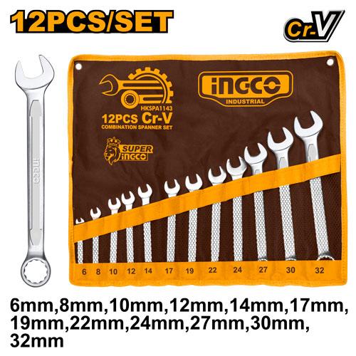 HKSPA1143 - SET DE 12 CLES MIXTES 6 32 MM INGCO Maroc