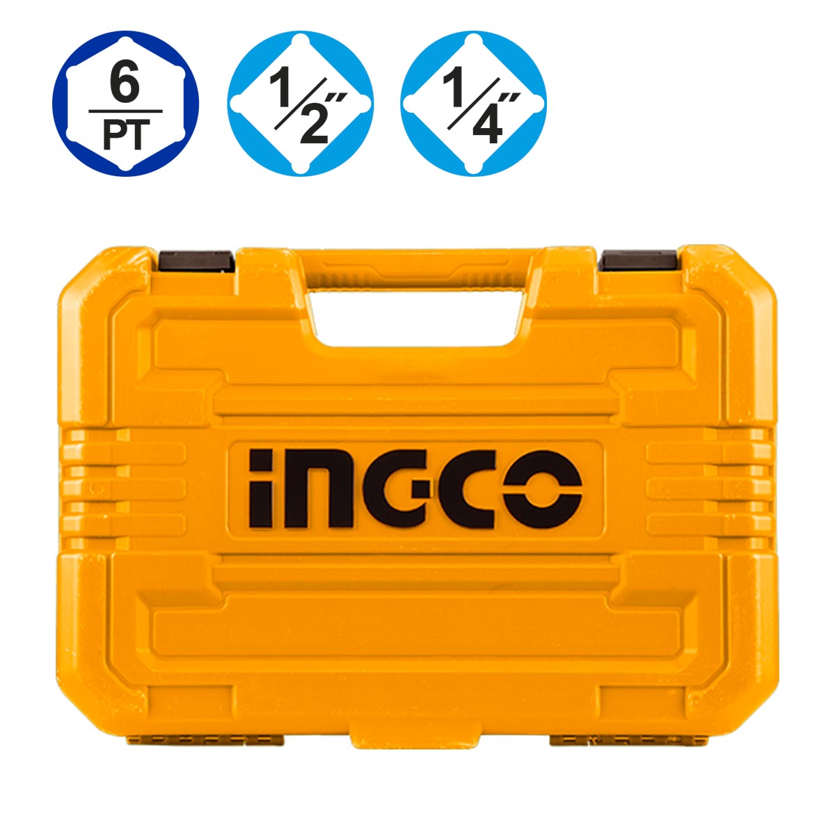 HKTS42441 - SET DE DOUILLES 1/4 ET 1/2 44PIECES INGCO Maroc