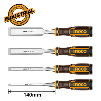 HKTWC0401 - SET DE 4 CISEAUX A BOIS 6MM, 12MM, 19MM, 25MM INGCO Maroc