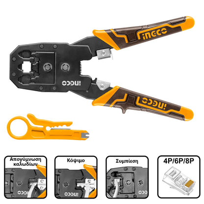 INGCO PINCE RESEAU RG-45 AU MAROC [HMPC1468P]