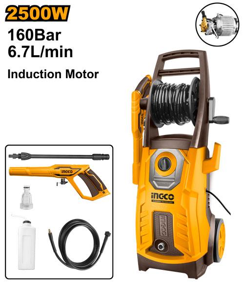 INGCO NETTOYEUR HAUTE PRESSION 160 BARS 2500W [HPWR25008]