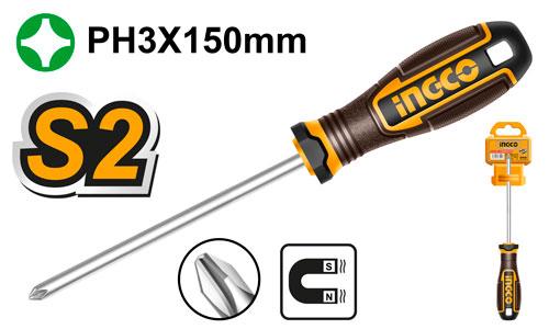 HSDPH3150 - TOURNEVIS PHILLIPS  PH3 D：8.0MM LR：150 INGCO Maroc