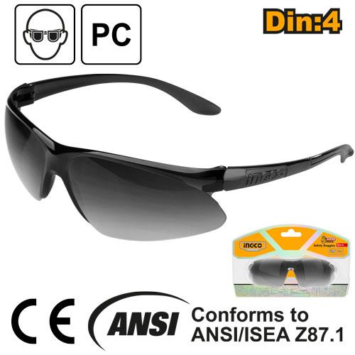 HSG06 - LUNETTES DE SECURITE NOIRES INGCO Maroc