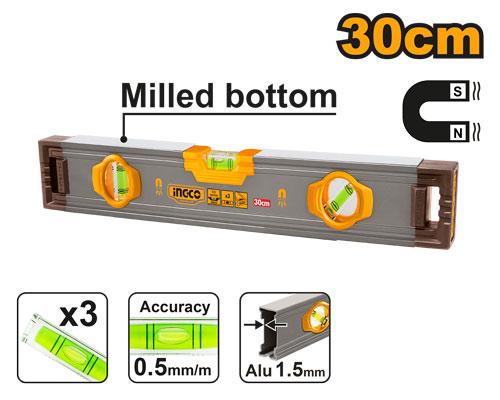 HSL38030M - NIVEAU A BULLE MAGNETIQUE 30CM INGCO Maroc