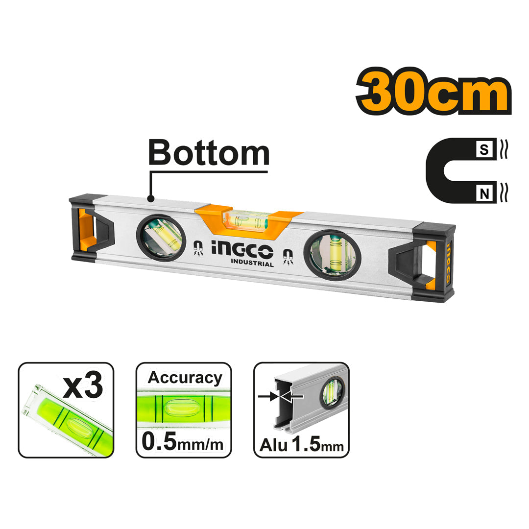INGCO NIVEAU A BULLE MAGNETIQUE 30CM [HSL38030M]