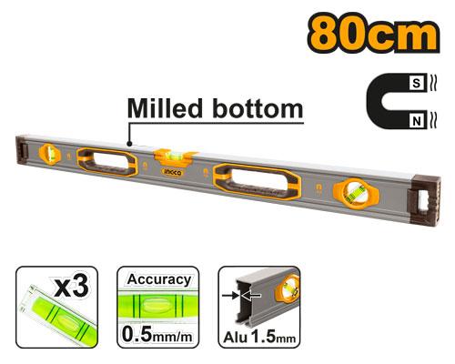 HSL38080M - NIVEAU A BULLE MAGNETIQUE 80CM INGCO Maroc
