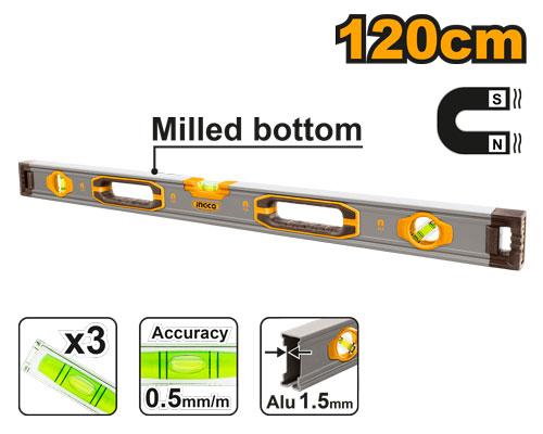 HSL38120M - NIVEAU A BULLE MAGNETIQUE 120CM INGCO Maroc
