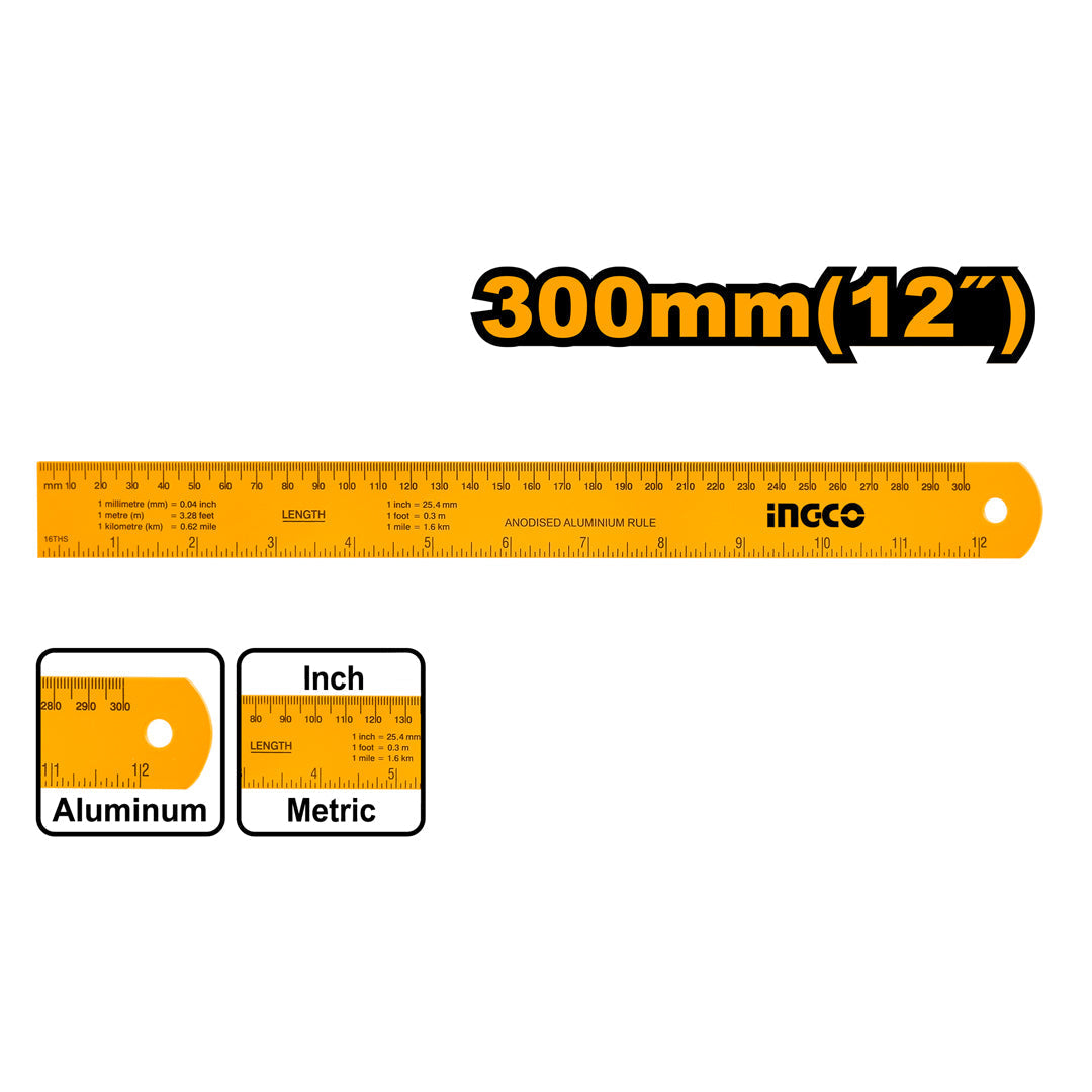 INGCO REGLE 30CM*3CM [HSR23002]