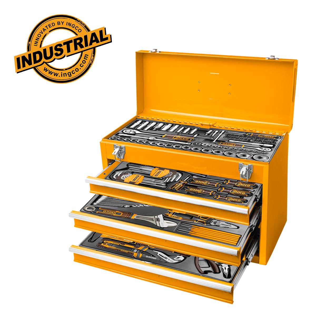 HTCS221321 - BOITE A OUTILS 3 TIROIRS 132PCS NR INGCO Maroc