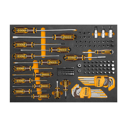 HTCS273281 - SERVANTE A 7 TIROIRS + 328 PIECES INGCO Maroc