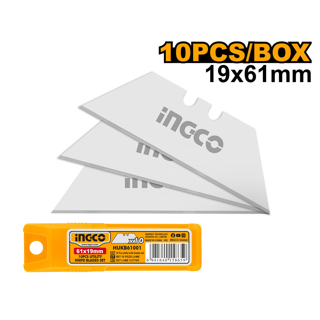 INGCO SET DE 10 LAMES DE COUTEAUX SK5 NR [HUKB61001]