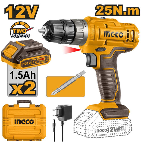 INGCO VISSEUSE 12V 25NM 2BATTERIES PLATES AU MAROC [CDLI1228]
