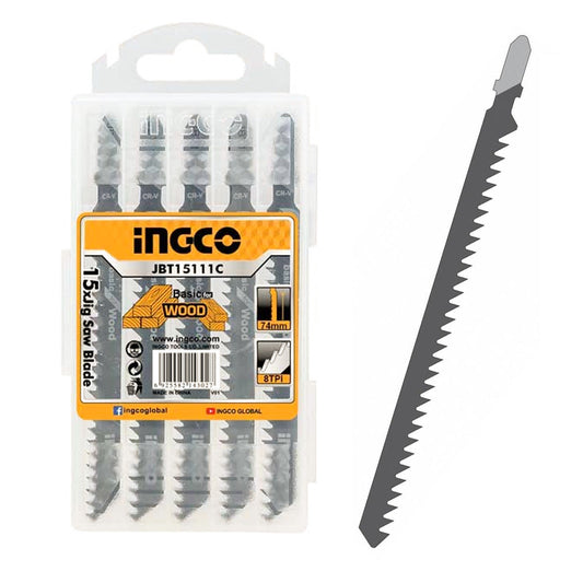 INGCO JEU 15 LAMES POUR BOIS SCIE SAUTEUSE 74MM [JBT15111C]