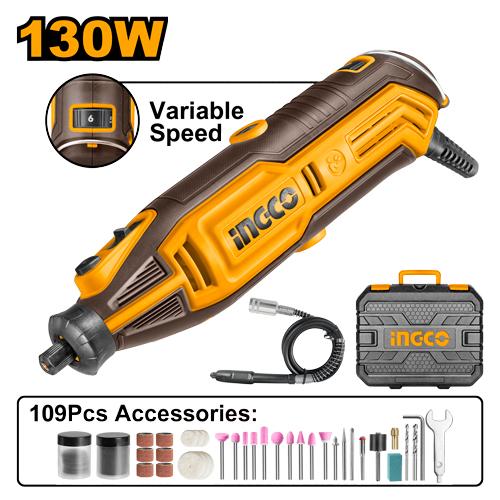 MG13328 - MINI PERCEUSE + 109 ACCESSOIRES EN COFFRET 130W INGCO Maroc