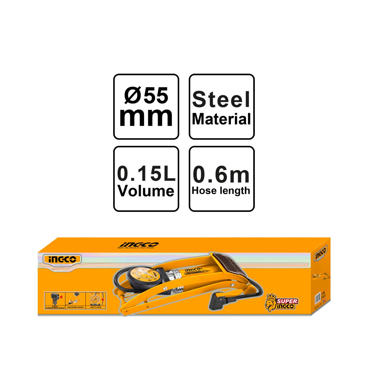 MPP5511 - POMPE A AIR A PIED 120PSI INGCO Maroc