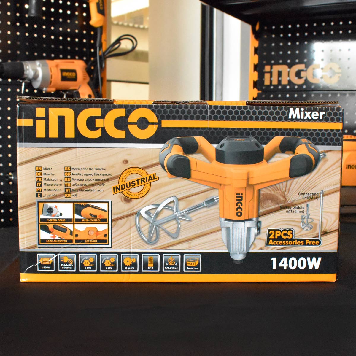 MX214008 - MALAXEUR A PEINTURE ET BETON 1400W INGCO Maroc