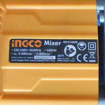 MX214008 - MALAXEUR A PEINTURE ET BETON 1400W INGCO Maroc
