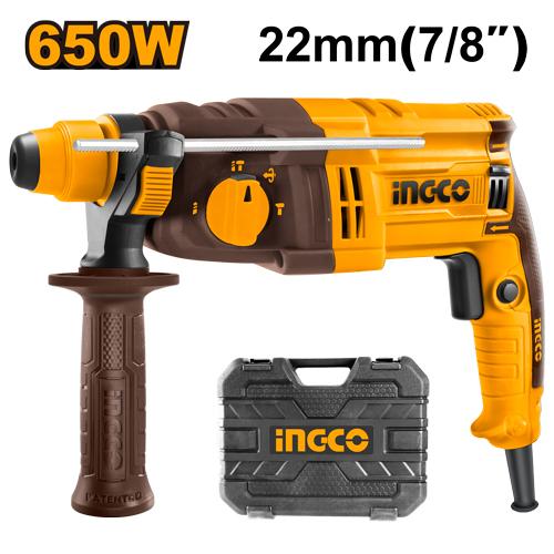 INGCO MARTEAU PERFORATEUR 22MM 650W [RGH6528]