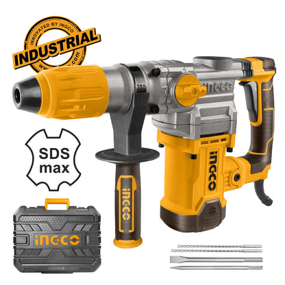 RH1600388 - MARTEAU PERFORATEUR SDS MAX 1600W 38MM + 4 FORETS INGCO Maroc