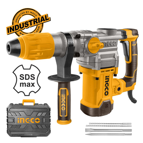 RH1600388 - MARTEAU PERFORATEUR SDS MAX 1600W 38MM + 4 FORETS INGCO Maroc