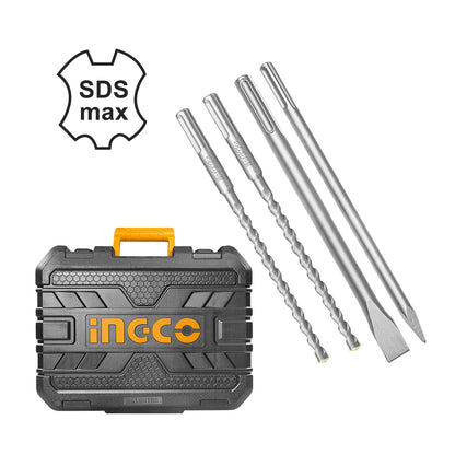 RH1600388 - MARTEAU PERFORATEUR SDS MAX 1600W 38MM + 4 FORETS INGCO Maroc