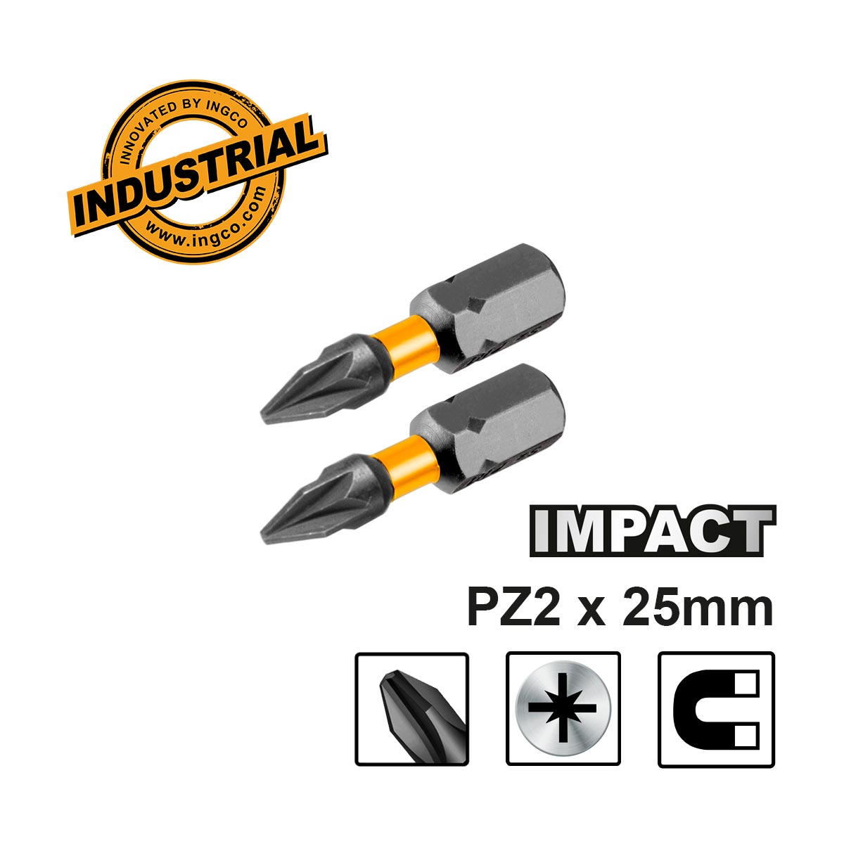INGCO JEU DE 2 EMBOUTS  DE TOURNEVIS PZ2X25MM INGCO AU MAROC [SDBIM71PZ225]