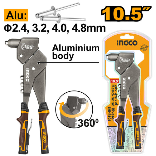 INGCO RIVETEUSE A TETE PIVOTANTE A 360Â° [SHHR106]