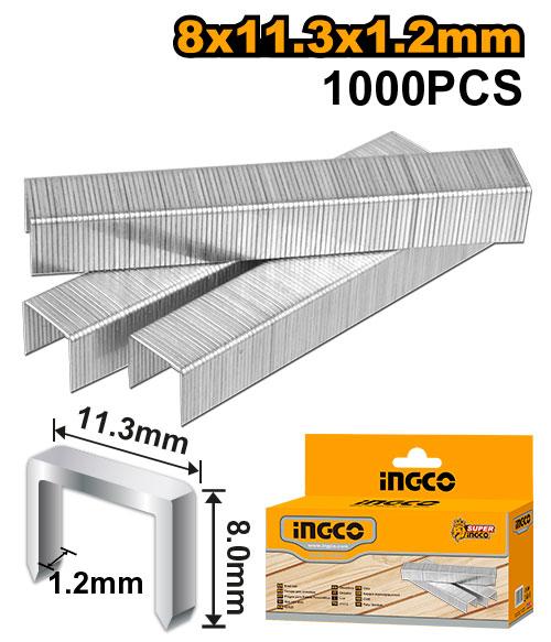 STS0208 - BOITE AGRAFE 1000PCS 8MM*1.2MM POUR HSG1405 INGCO Maroc