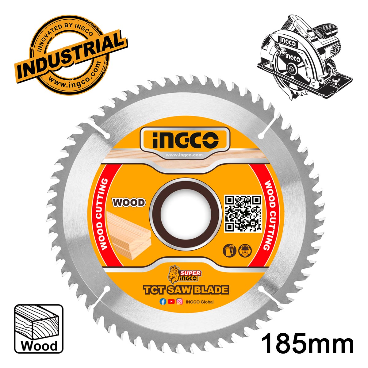 TSB118513 - DISQUE ALU 185MM 60 DENTS INGCO Maroc