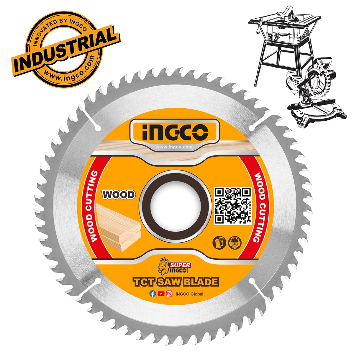 TSB125423 - LAME SCIE CIRCILAIRE BOIS 254MM 60 DENTS INGCO Maroc