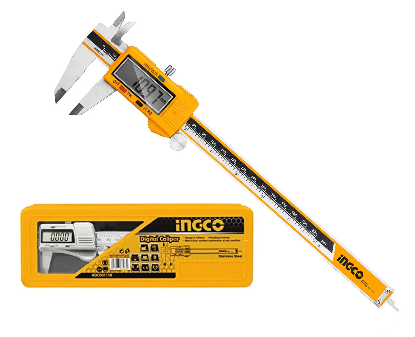 INGCO PIED A COULISSE DIGITAL 0-200MM AU MAROC [HDCD01200]