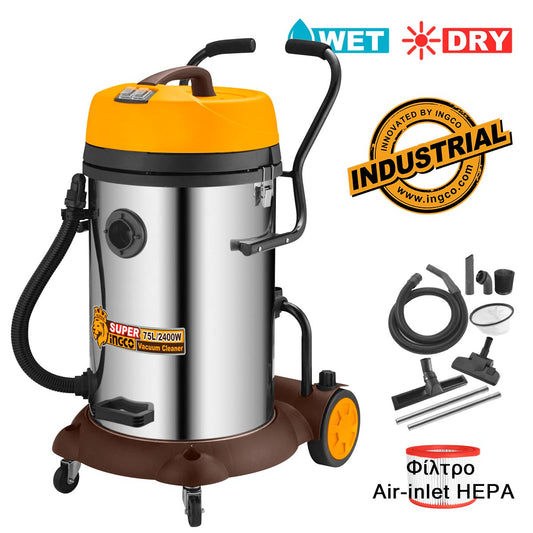 VC24751 - ASPIRATEUR 2X1200W 75L INGCO Maroc
