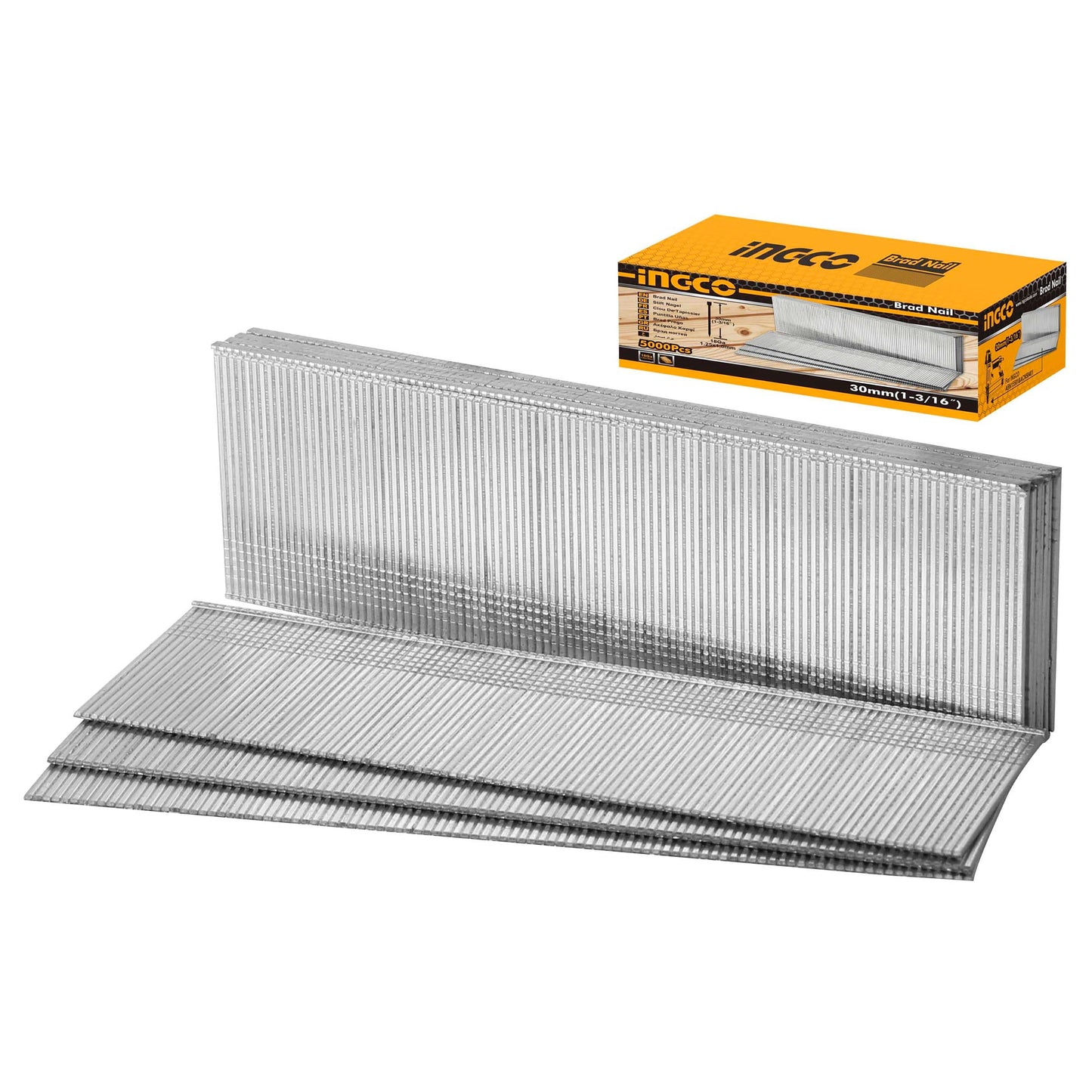 INGCO BOITE 5000 CLOUS GALVANISES LISSES 25MM CALIBRE18 [ANA18251]