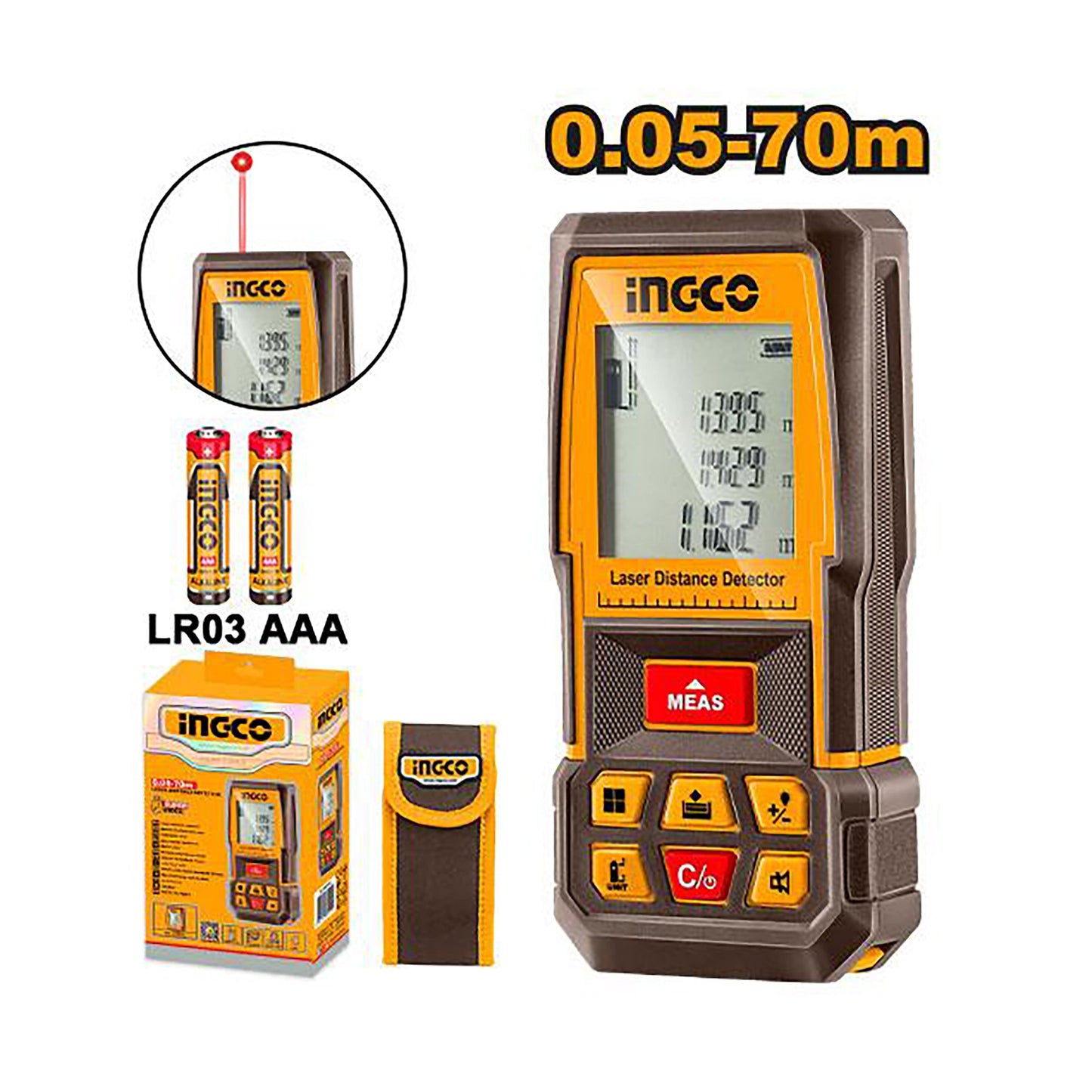 INGCO TELEMETRE LASER 70M [HLDD0708]