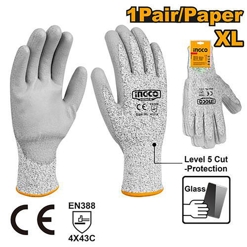 INGCO GANTS ANTI-COUPURE XL ANT-COUPURE ET ANTI-ABRASION [HGCG01-XL]