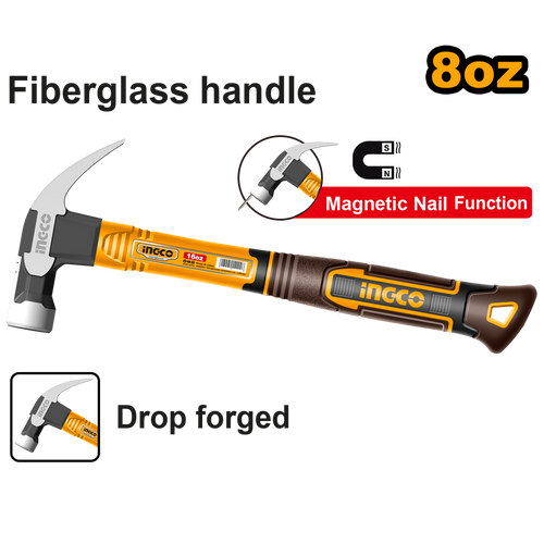 INGCO MARTEAU DE MENUISIER 220G TETE FORGEE SI NR [HCH81008]