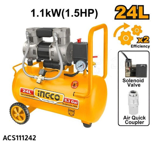ACS111242 - COMPRESSEUR 24L 1100 (1.5H) NR INGCO Maroc