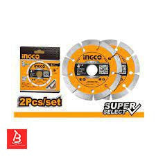 INGCO JEU DE 2 DISQUES DIAMANT 115MM SS [DMD0111523]