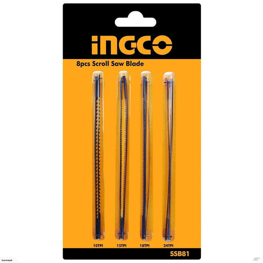 INGCO JEU DE 8 LAMES POUR SCIE A CHANTOURNER 85W SS852 - [SSB81]