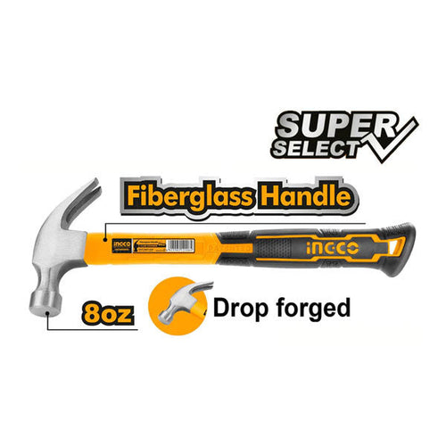 HCHS8008 - MARTEAU DE MENUISIER 220G TETE FORGEE SS INGCO Maroc