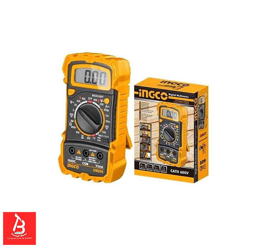 INGCO MULTIMETRE DIGITAL 220V LCD [DM200]