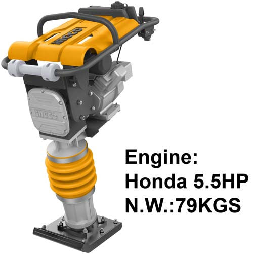INGCO PILONNEUSE 79KGS 4,0KW MOTEUR HONDA GX160 [GRT75-1]