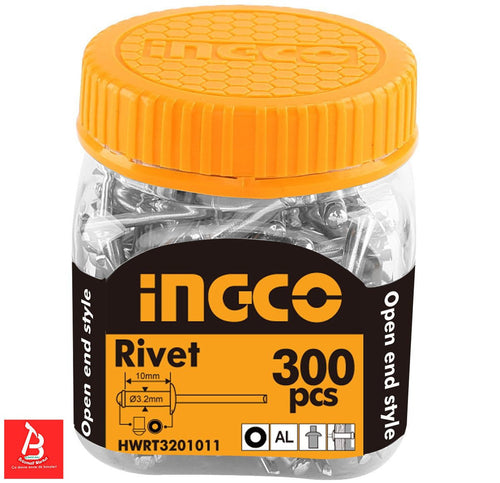 INGCO RIVET 3.2X10MM BOITE DE 300 PIECES [HWRT3201011]