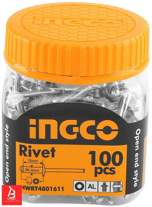 INGCO RIVET 4.8X16MM BOITE DE 100 PIECES [HWRT4801611]