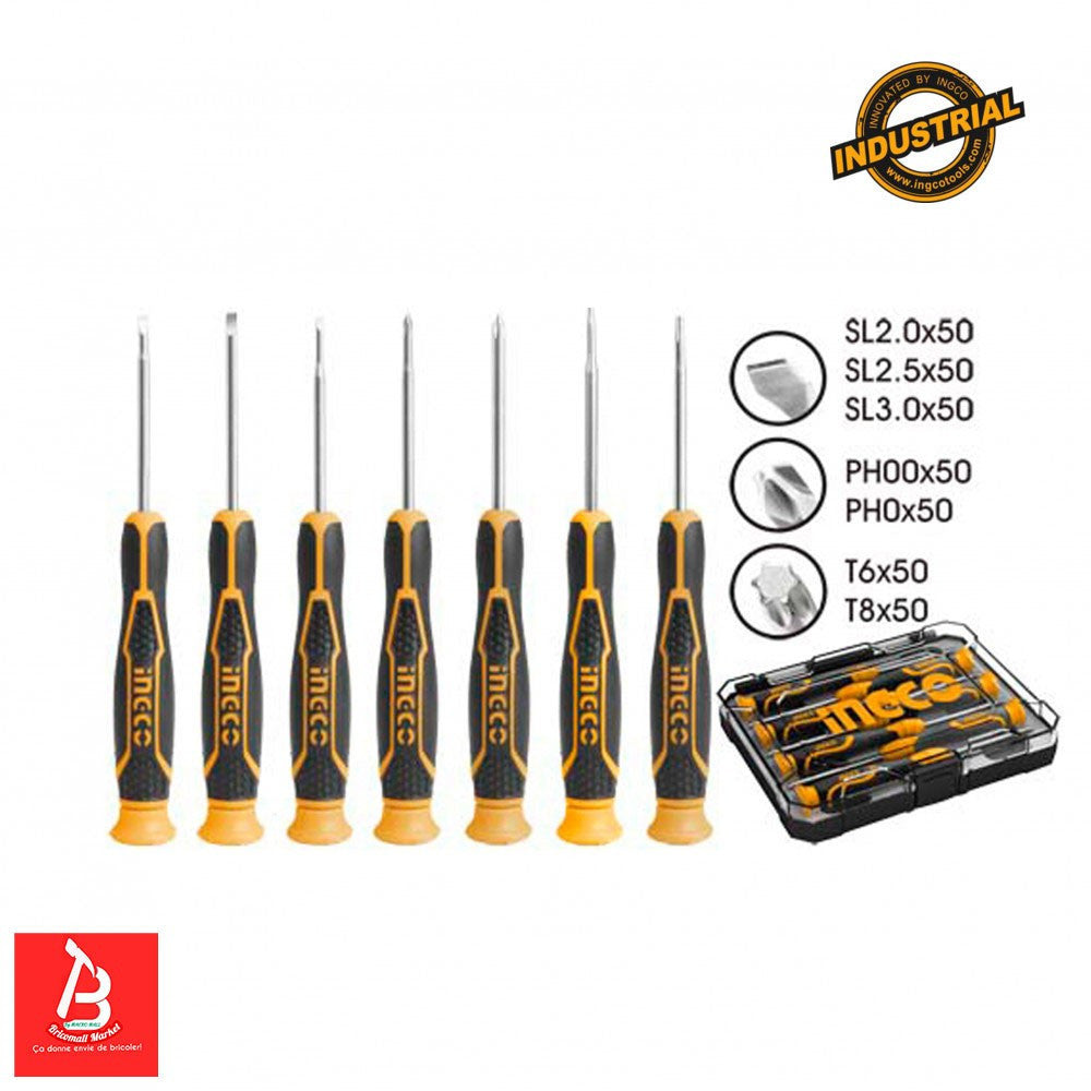 INGCO SET DE 7 TOURNEVIS A PRECISION [HKSD0718]